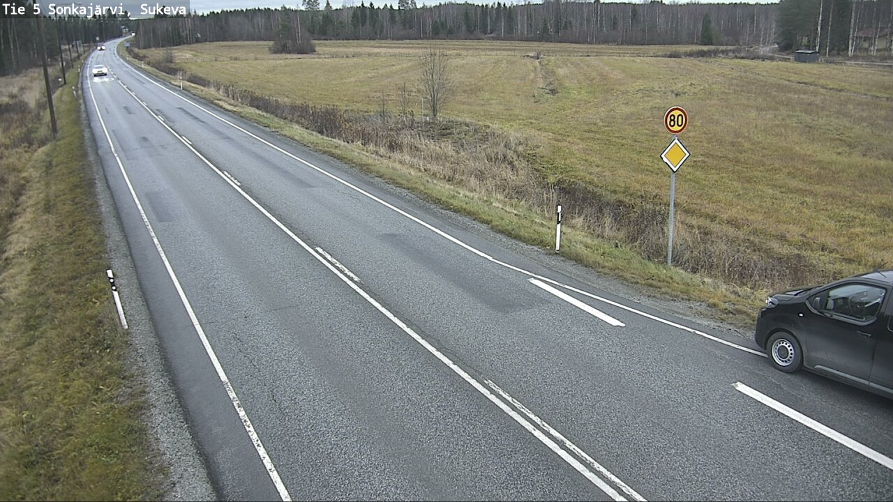 Weather Camera Image Väg 5 Sonkajärvi, Sukeva, Sonkajärvi, Pohjois-Savo