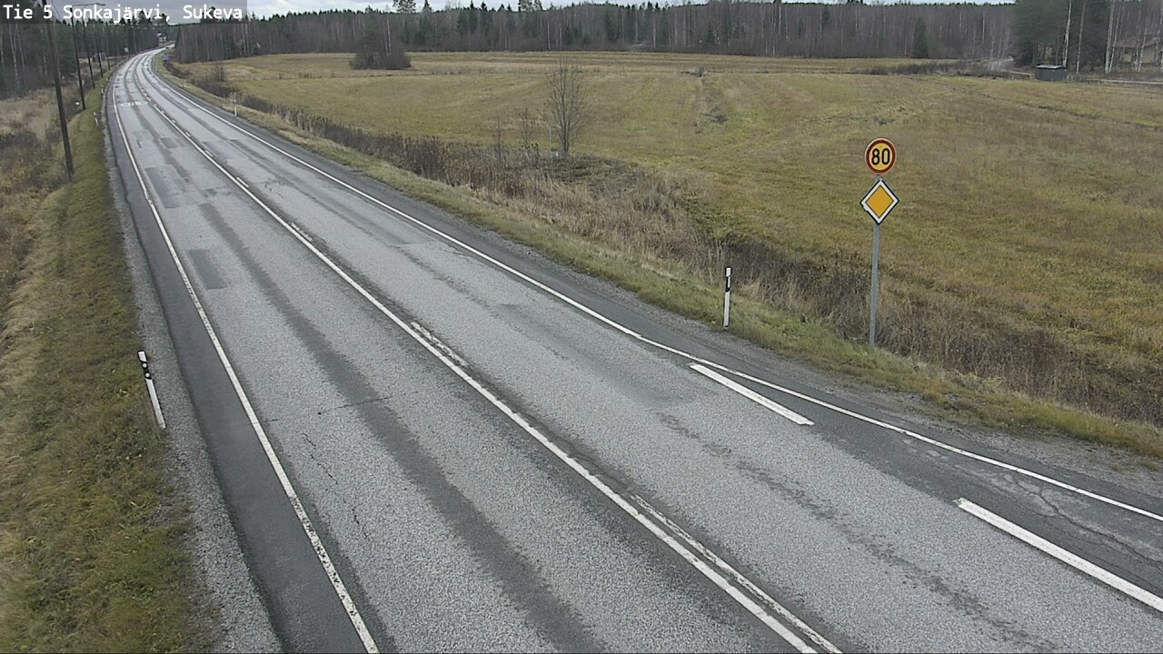 Weather Camera Image Väg 5 Sonkajärvi, Sukeva, Sonkajärvi, Pohjois-Savo