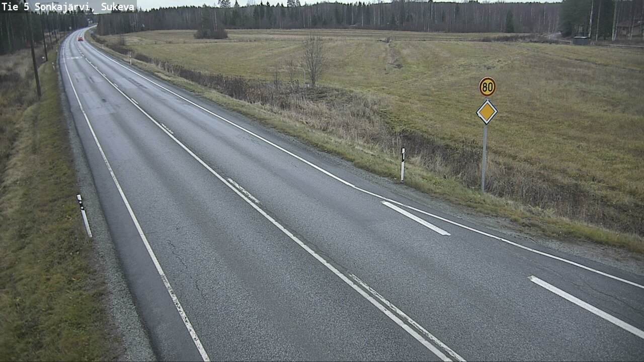 Weather Camera Image Väg 5 Sonkajärvi, Sukeva, Sonkajärvi, Pohjois-Savo