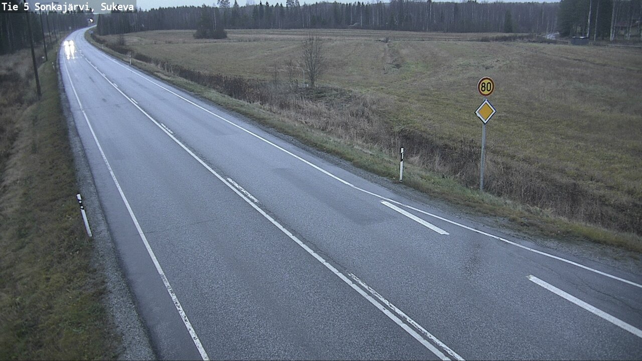 Weather Camera Image Väg 5 Sonkajärvi, Sukeva, Sonkajärvi, Pohjois-Savo
