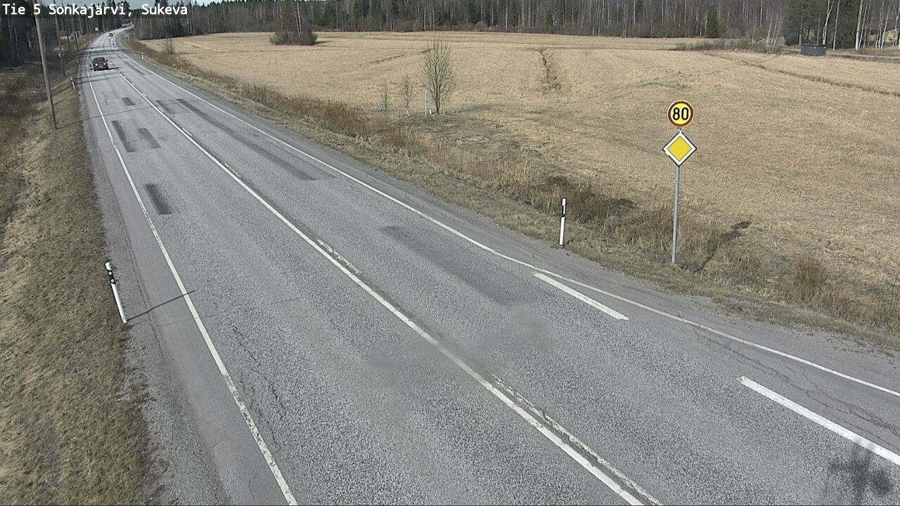 Weather Camera Image Väg 5 Sonkajärvi, Sukeva, Sonkajärvi, Pohjois-Savo