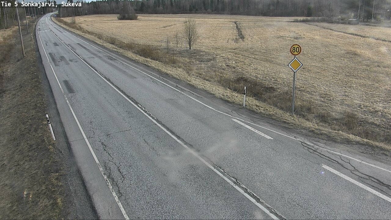 Weather Camera Image Väg 5 Sonkajärvi, Sukeva, Sonkajärvi, Pohjois-Savo