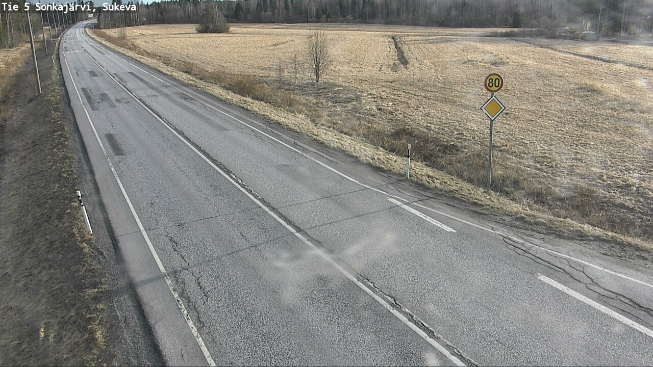 Weather Camera Image Väg 5 Sonkajärvi, Sukeva, Sonkajärvi, Pohjois-Savo