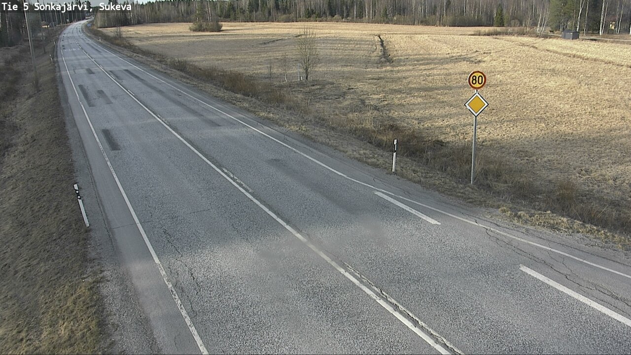 Weather Camera Image Väg 5 Sonkajärvi, Sukeva, Sonkajärvi, Pohjois-Savo