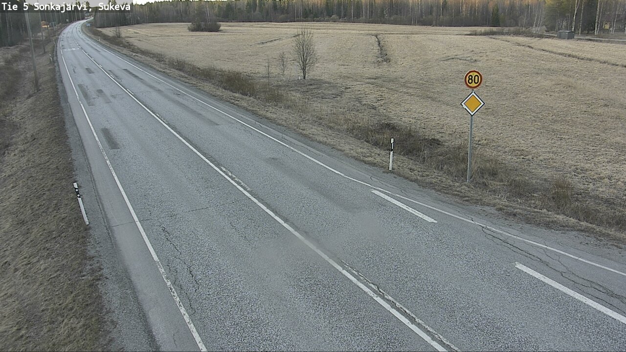 Weather Camera Image Väg 5 Sonkajärvi, Sukeva, Sonkajärvi, Pohjois-Savo