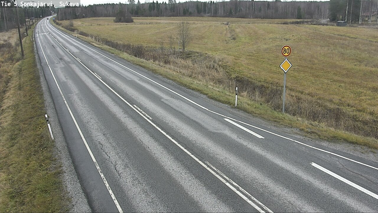 Weather Camera Image Väg 5 Sonkajärvi, Sukeva, Sonkajärvi, Pohjois-Savo