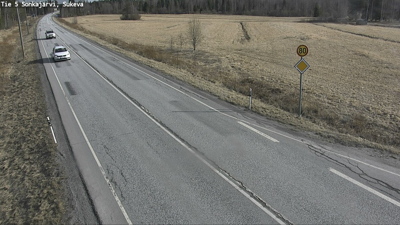 Weather Camera Image Väg 5 Sonkajärvi, Sukeva, Sonkajärvi, Pohjois-Savo