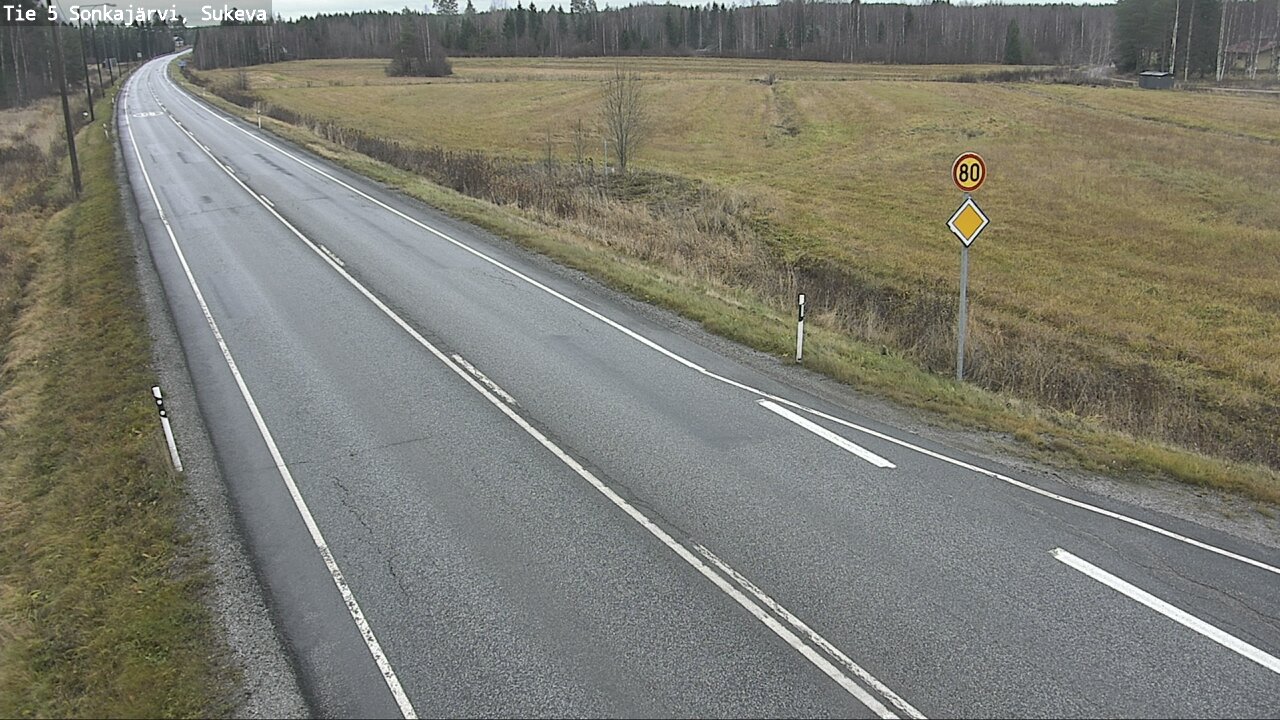 Weather Camera Image Väg 5 Sonkajärvi, Sukeva, Sonkajärvi, Pohjois-Savo