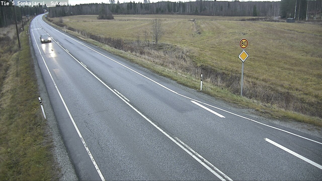 Weather Camera Image Väg 5 Sonkajärvi, Sukeva, Sonkajärvi, Pohjois-Savo