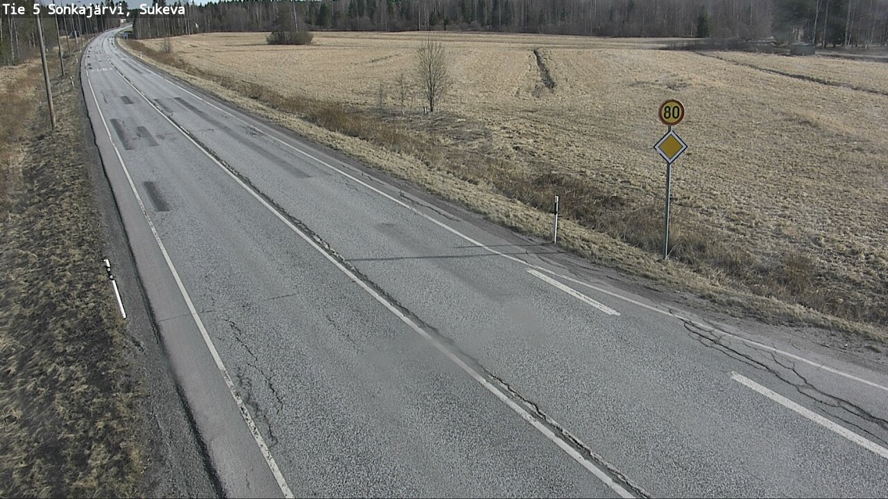 Weather Camera Image Väg 5 Sonkajärvi, Sukeva, Sonkajärvi, Pohjois-Savo