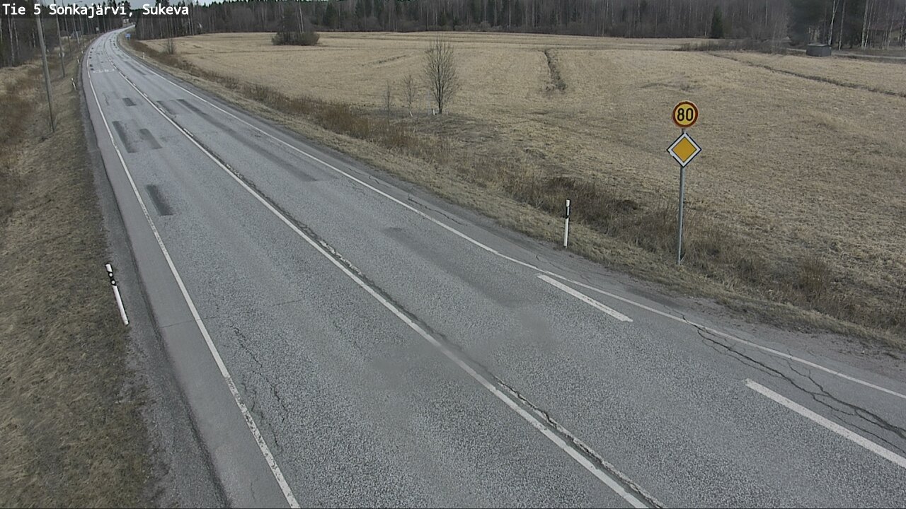 Weather Camera Image Väg 5 Sonkajärvi, Sukeva, Sonkajärvi, Pohjois-Savo