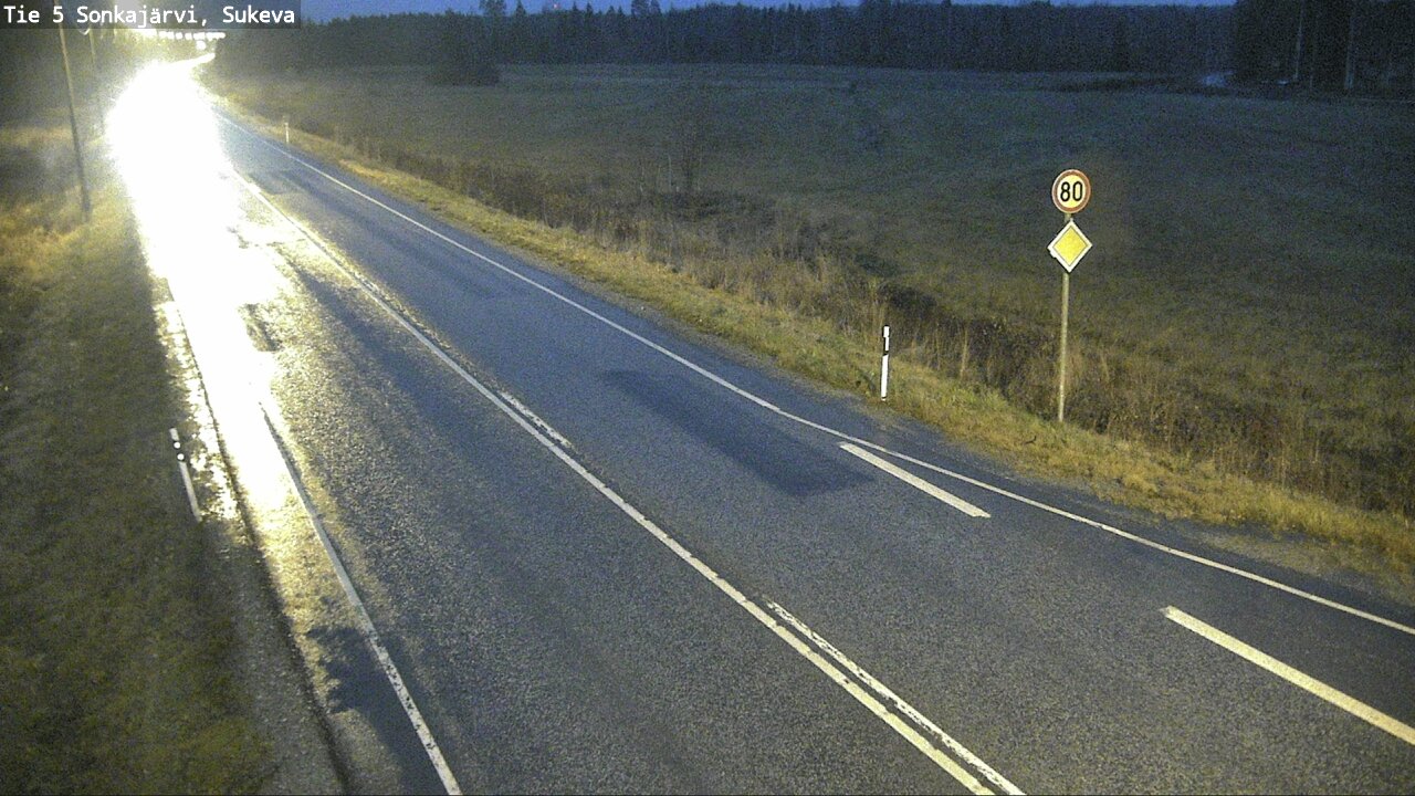 Weather Camera Image Väg 5 Sonkajärvi, Sukeva, Sonkajärvi, Pohjois-Savo