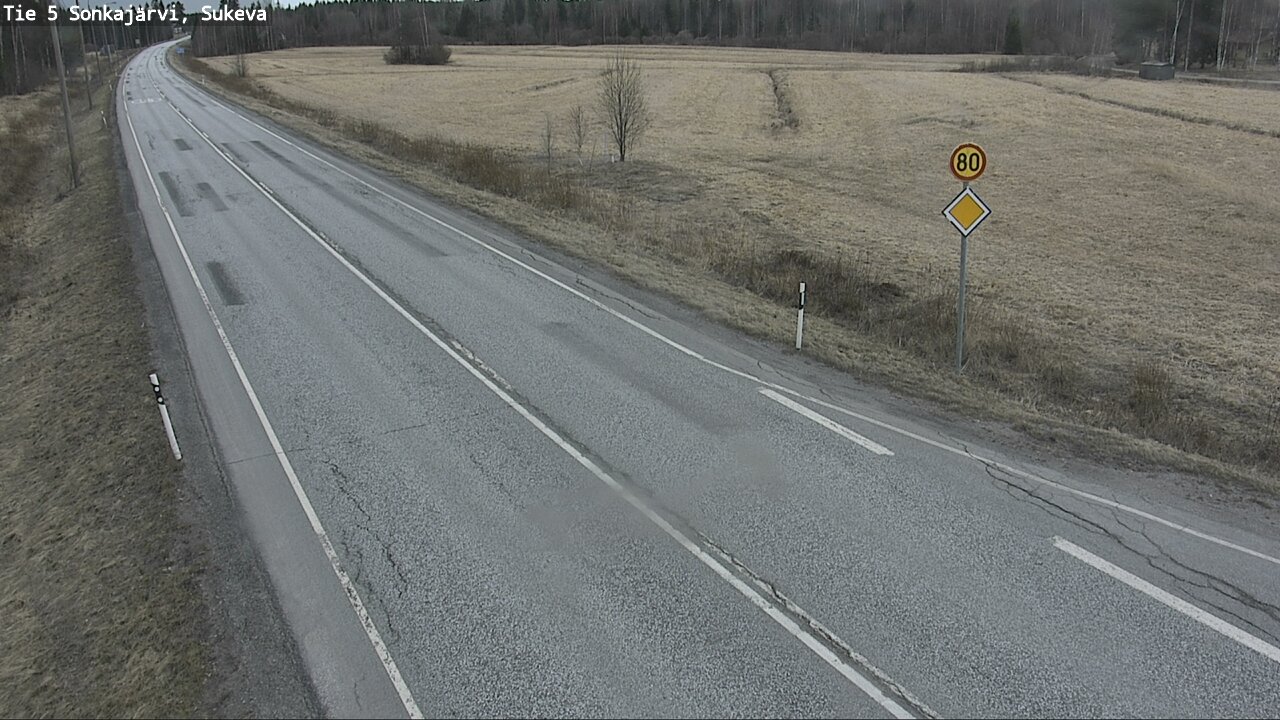Weather Camera Image Road 5 Sonkajärvi, Sukeva, Sonkajärvi, Pohjois-Savo