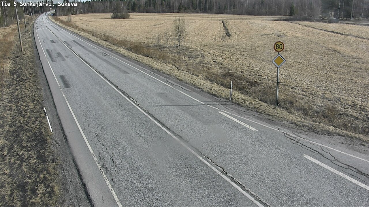 Weather Camera Image Väg 5 Sonkajärvi, Sukeva, Sonkajärvi, Pohjois-Savo