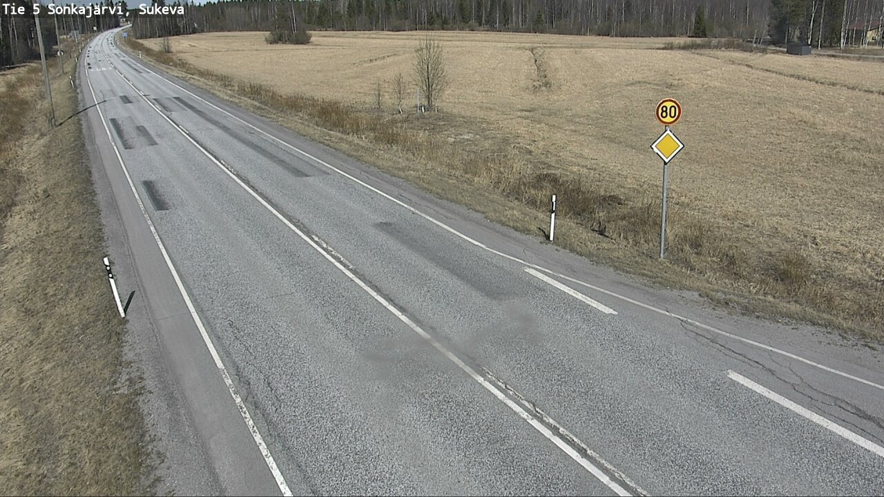 Weather Camera Image Väg 5 Sonkajärvi, Sukeva, Sonkajärvi, Pohjois-Savo