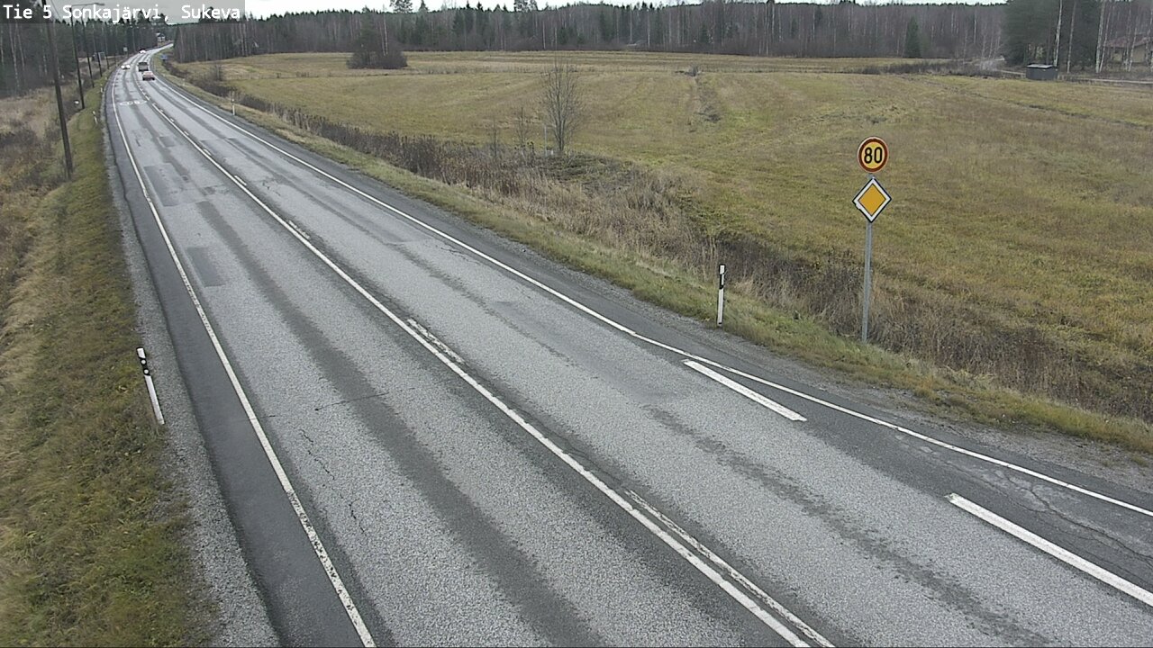 Weather Camera Image Väg 5 Sonkajärvi, Sukeva, Sonkajärvi, Pohjois-Savo