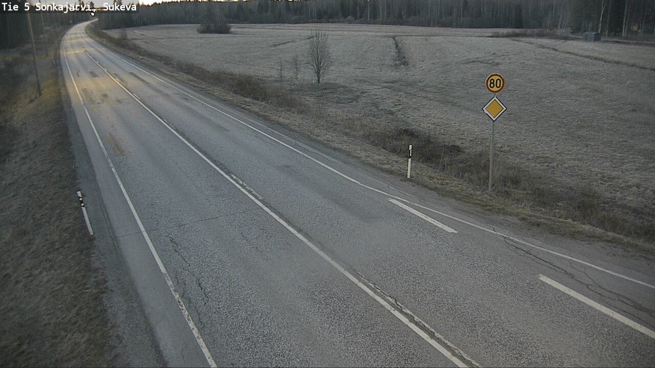 Weather Camera Image Väg 5 Sonkajärvi, Sukeva, Sonkajärvi, Pohjois-Savo