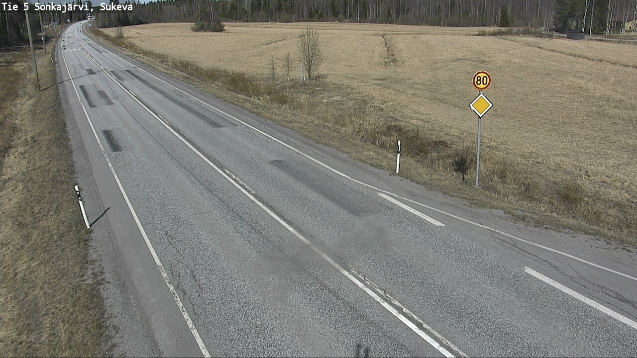 Weather Camera Image Väg 5 Sonkajärvi, Sukeva, Sonkajärvi, Pohjois-Savo