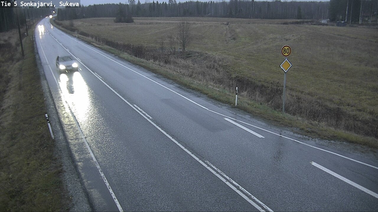 Weather Camera Image Väg 5 Sonkajärvi, Sukeva, Sonkajärvi, Pohjois-Savo