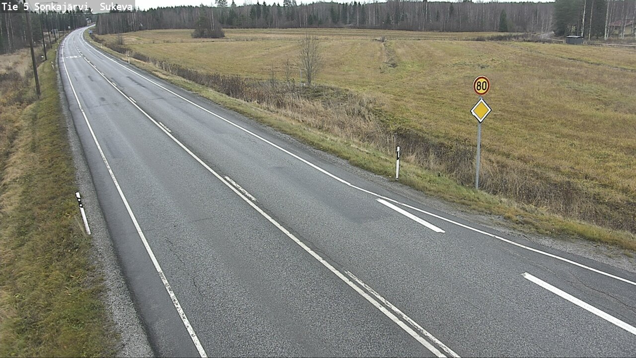 Weather Camera Image Väg 5 Sonkajärvi, Sukeva, Sonkajärvi, Pohjois-Savo