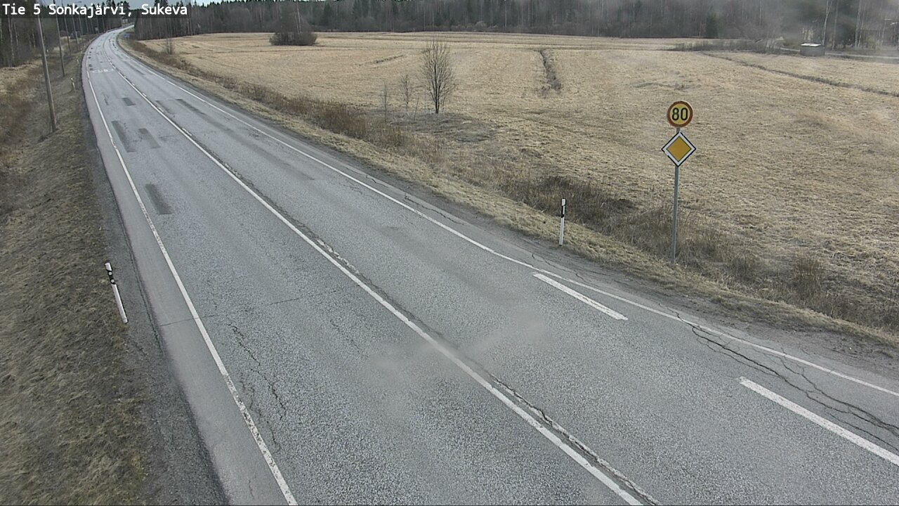 Weather Camera Image Road 5 Sonkajärvi, Sukeva, Sonkajärvi, Pohjois-Savo