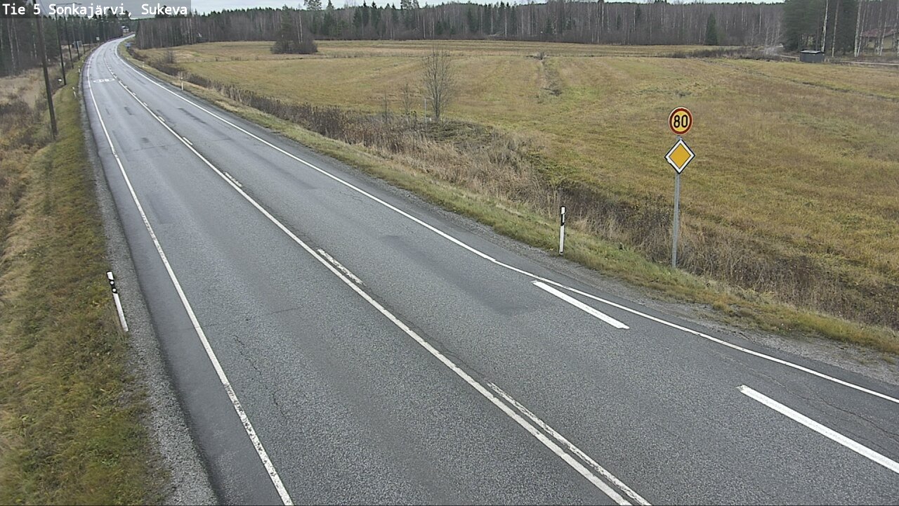 Weather Camera Image Väg 5 Sonkajärvi, Sukeva, Sonkajärvi, Pohjois-Savo