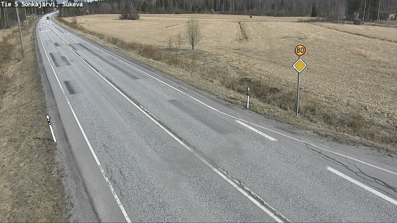 Weather Camera Image Väg 5 Sonkajärvi, Sukeva, Sonkajärvi, Pohjois-Savo