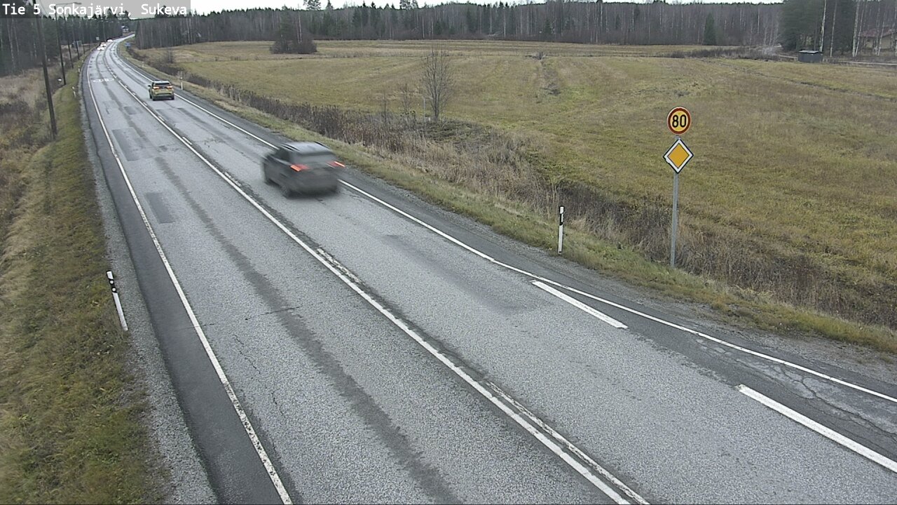 Weather Camera Image Väg 5 Sonkajärvi, Sukeva, Sonkajärvi, Pohjois-Savo