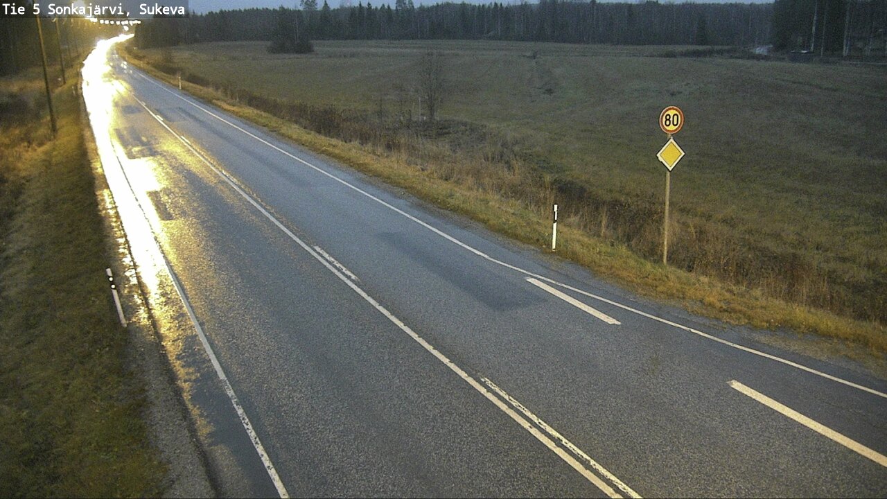 Weather Camera Image Väg 5 Sonkajärvi, Sukeva, Sonkajärvi, Pohjois-Savo
