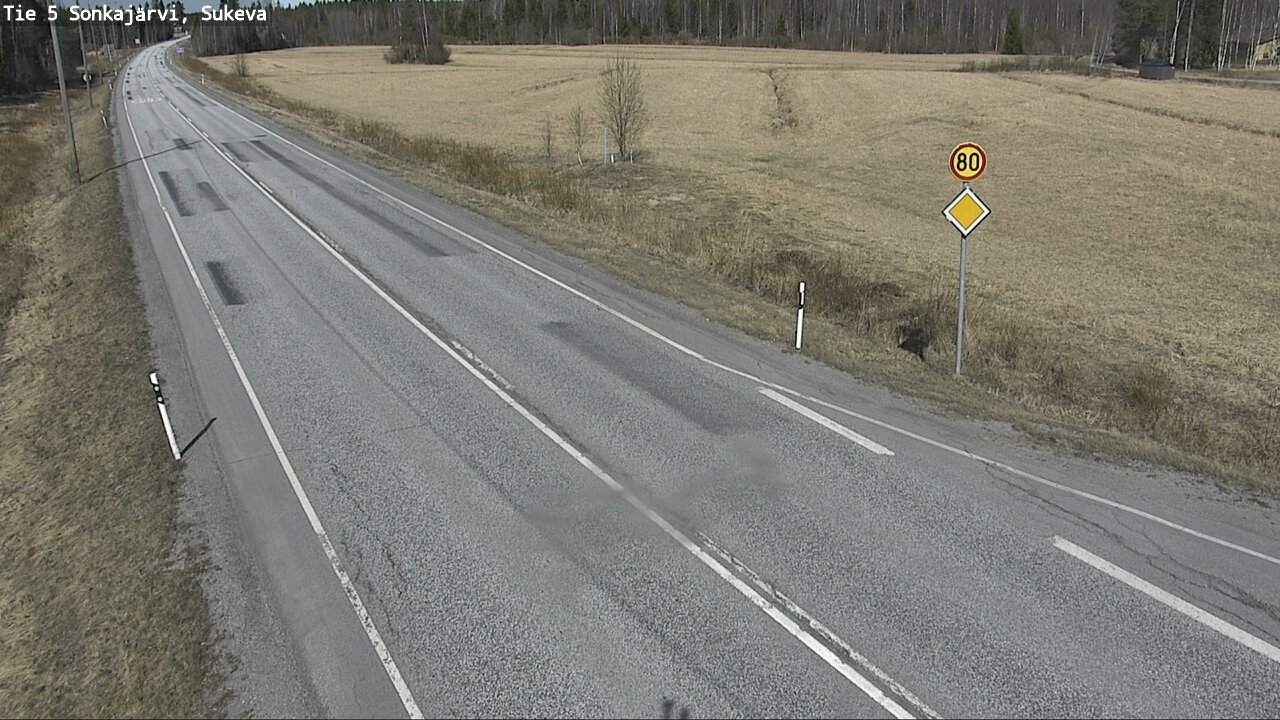 Weather Camera Image Väg 5 Sonkajärvi, Sukeva, Sonkajärvi, Pohjois-Savo