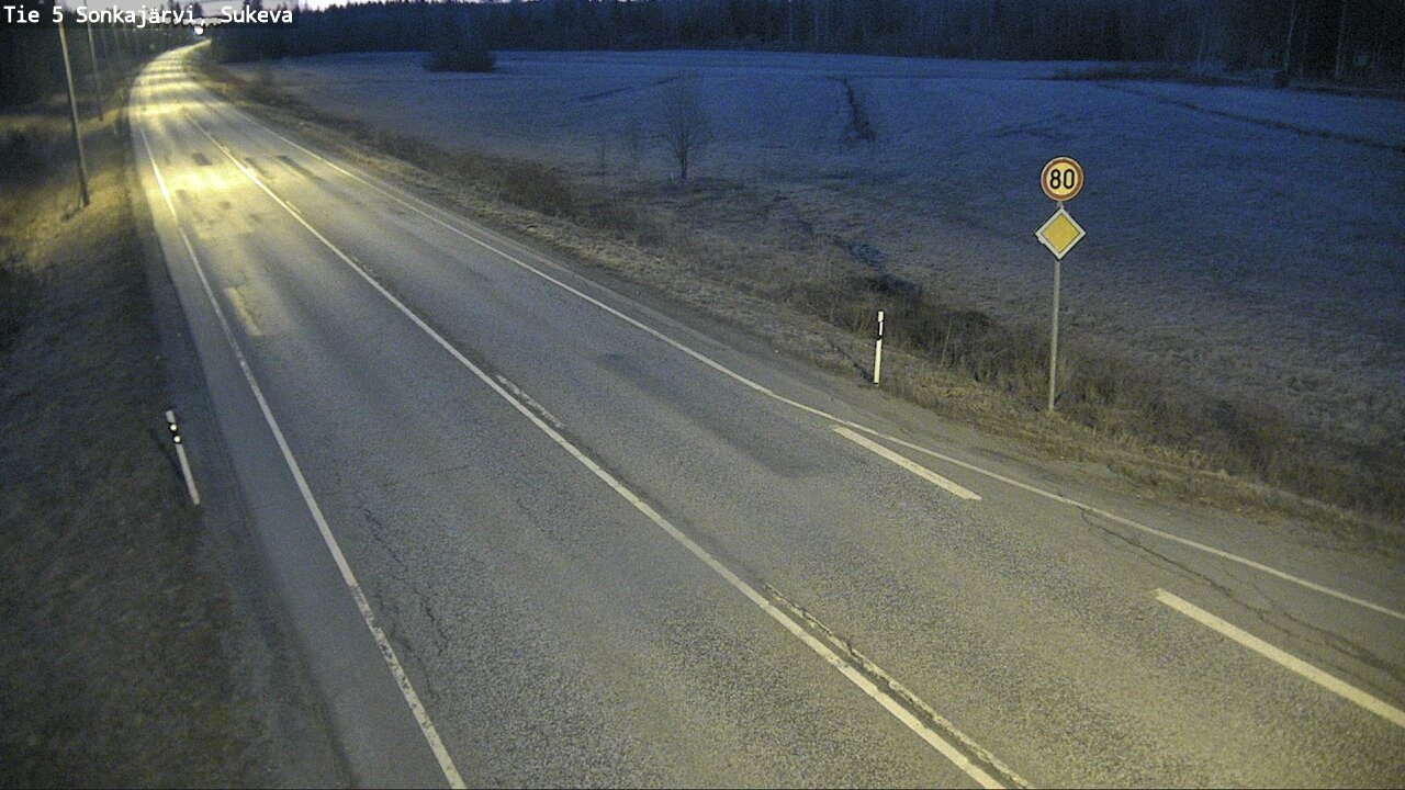 Weather Camera Image Väg 5 Sonkajärvi, Sukeva, Sonkajärvi, Pohjois-Savo