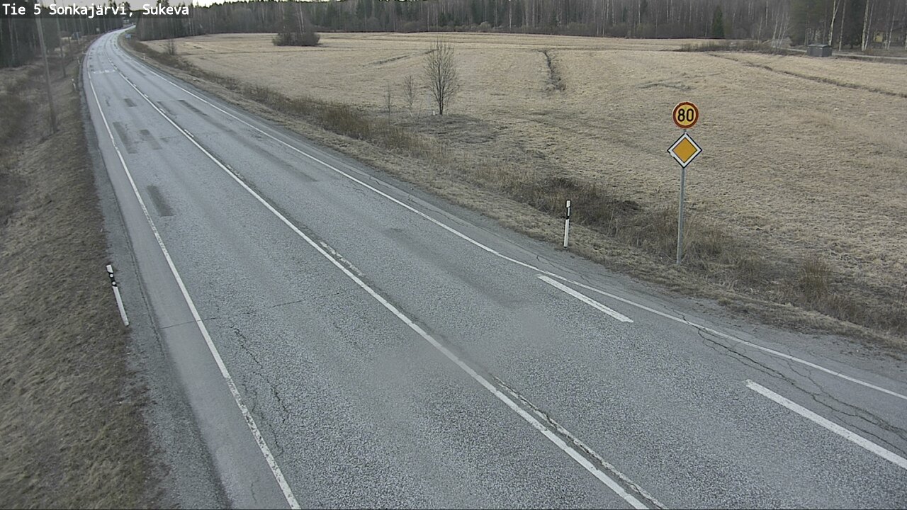 Weather Camera Image Väg 5 Sonkajärvi, Sukeva, Sonkajärvi, Pohjois-Savo