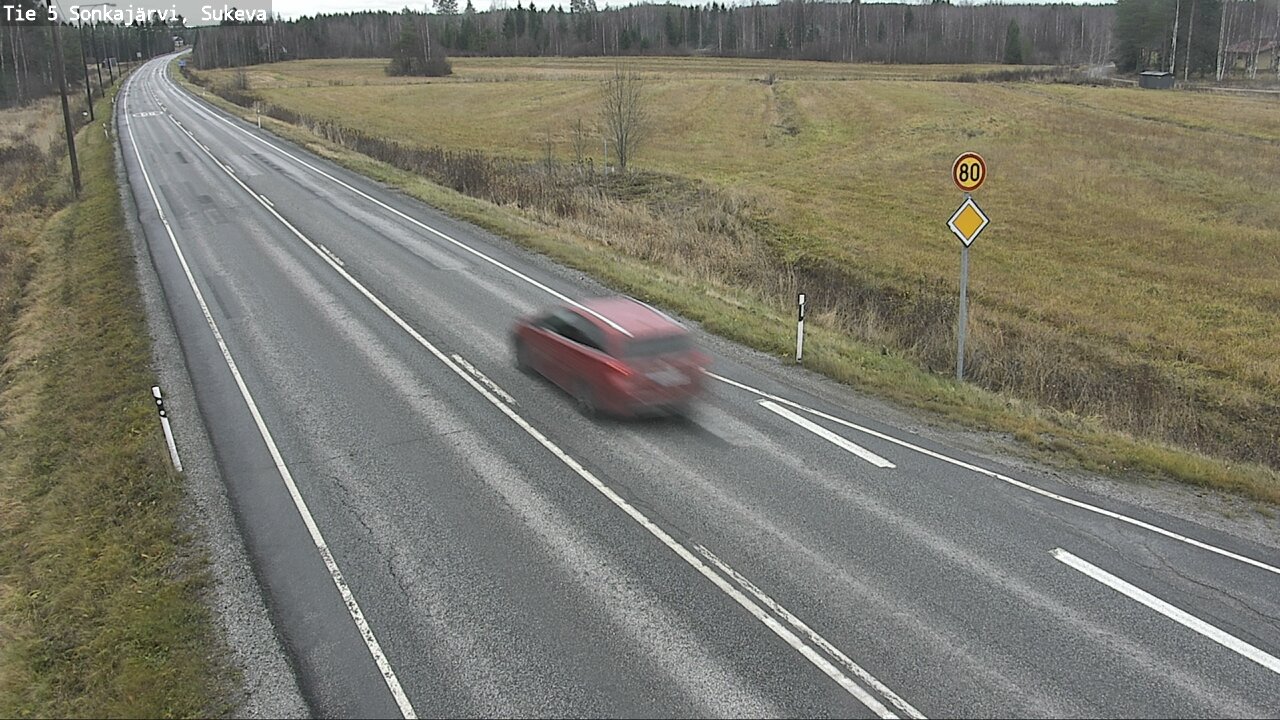 Weather Camera Image Väg 5 Sonkajärvi, Sukeva, Sonkajärvi, Pohjois-Savo