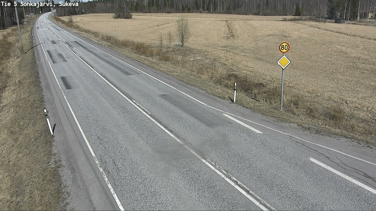 Weather Camera Image Väg 5 Sonkajärvi, Sukeva, Sonkajärvi, Pohjois-Savo