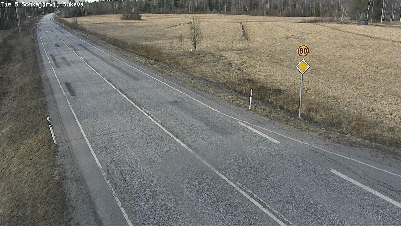 Weather Camera Image Väg 5 Sonkajärvi, Sukeva, Sonkajärvi, Pohjois-Savo