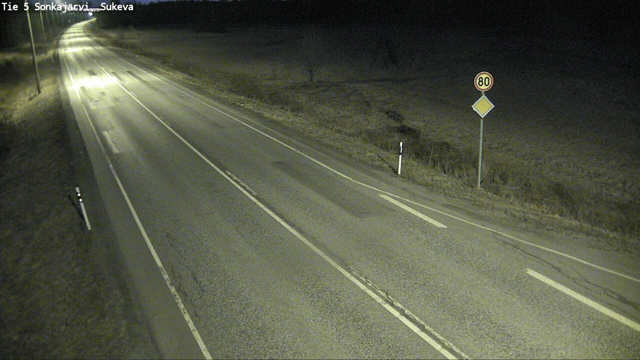 Weather Camera Image Väg 5 Sonkajärvi, Sukeva, Sonkajärvi, Pohjois-Savo