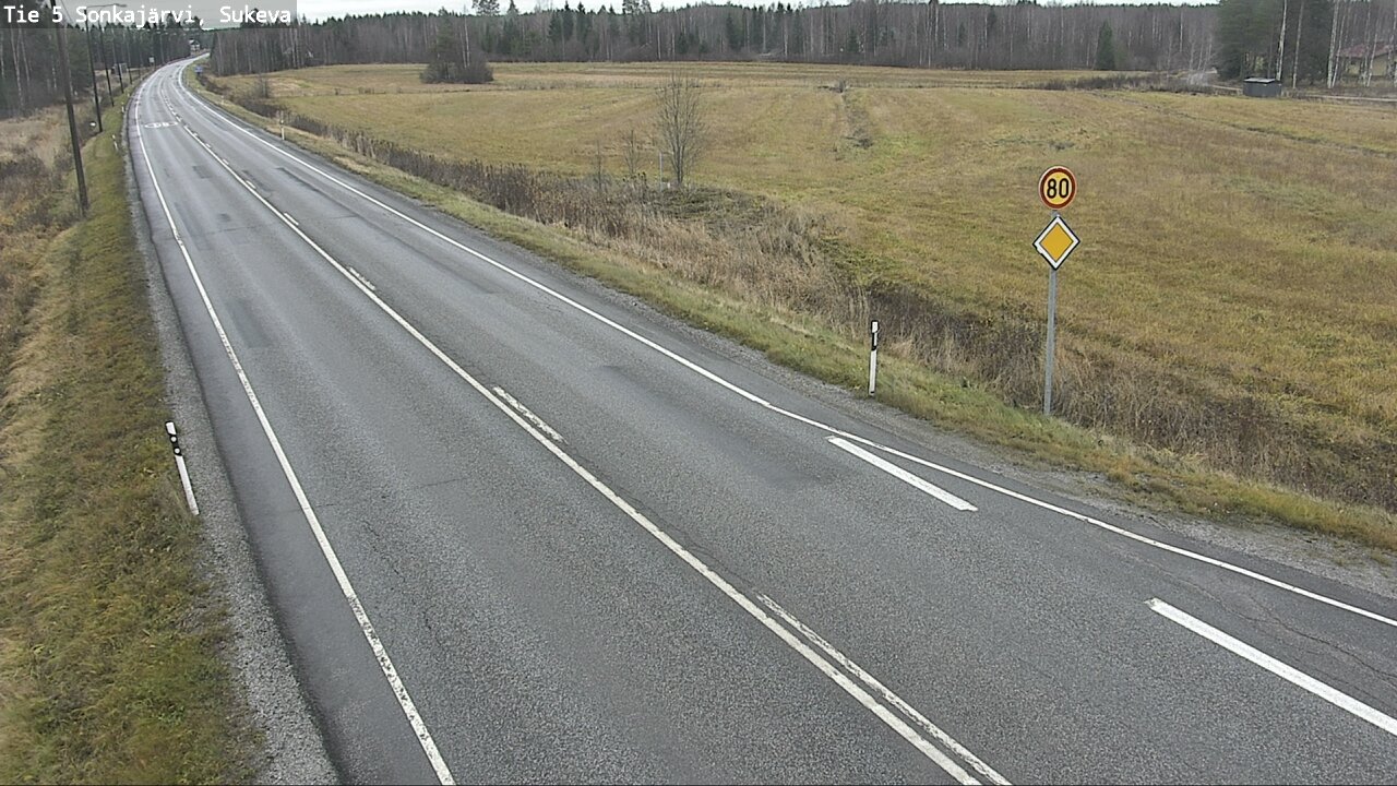 Weather Camera Image Väg 5 Sonkajärvi, Sukeva, Sonkajärvi, Pohjois-Savo