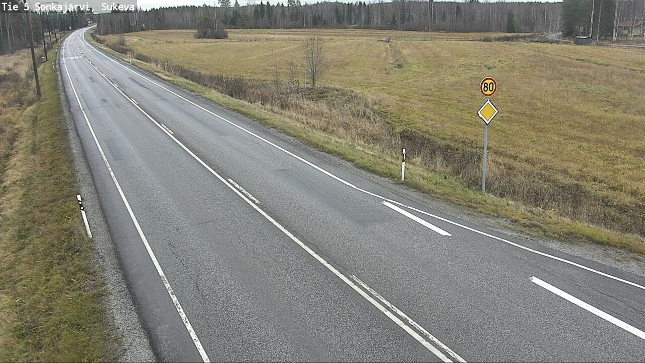 Weather Camera Image Väg 5 Sonkajärvi, Sukeva, Sonkajärvi, Pohjois-Savo