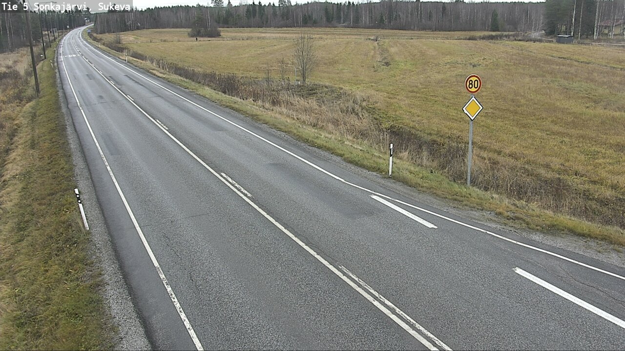 Weather Camera Image Väg 5 Sonkajärvi, Sukeva, Sonkajärvi, Pohjois-Savo