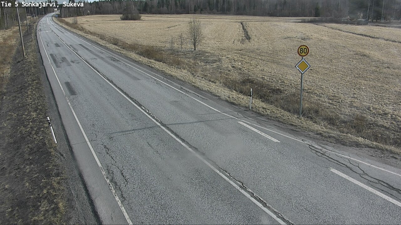 Weather Camera Image Väg 5 Sonkajärvi, Sukeva, Sonkajärvi, Pohjois-Savo
