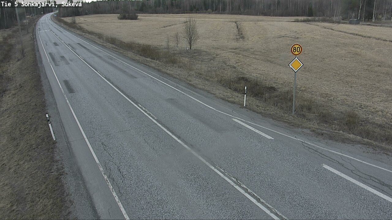 Weather Camera Image Väg 5 Sonkajärvi, Sukeva, Sonkajärvi, Pohjois-Savo
