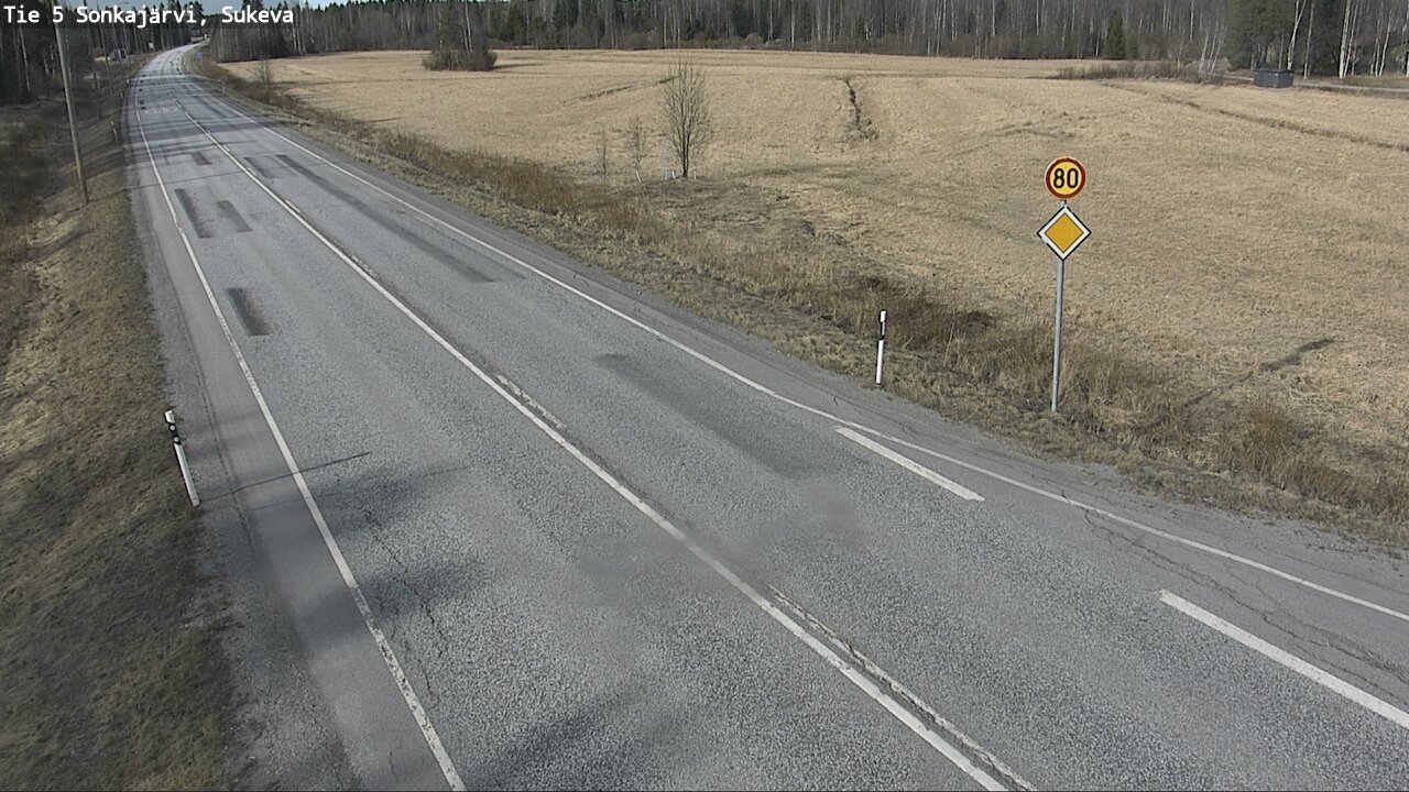 Weather Camera Image Väg 5 Sonkajärvi, Sukeva, Sonkajärvi, Pohjois-Savo