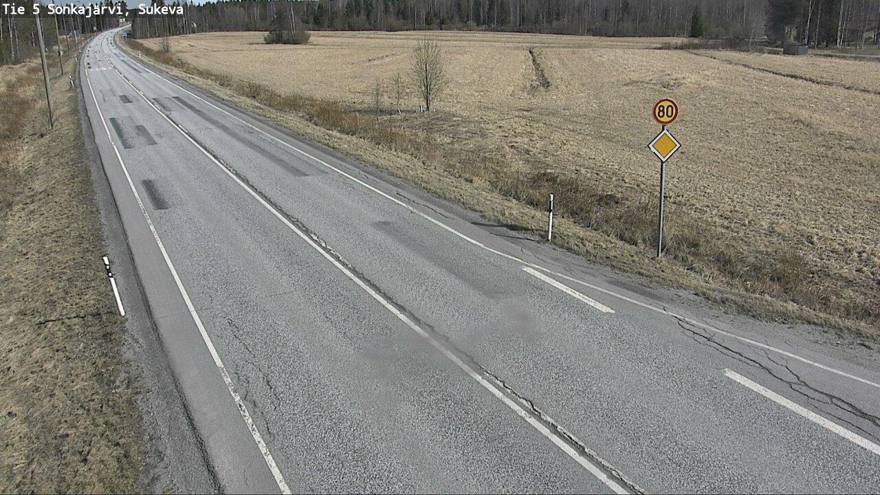 Weather Camera Image Väg 5 Sonkajärvi, Sukeva, Sonkajärvi, Pohjois-Savo