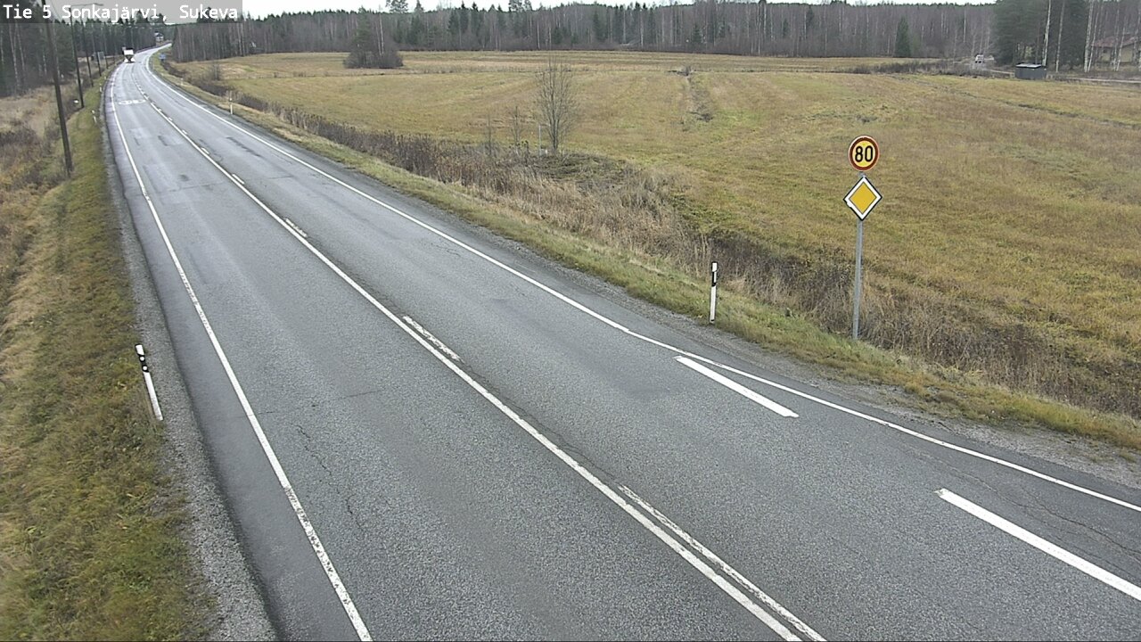 Weather Camera Image Väg 5 Sonkajärvi, Sukeva, Sonkajärvi, Pohjois-Savo