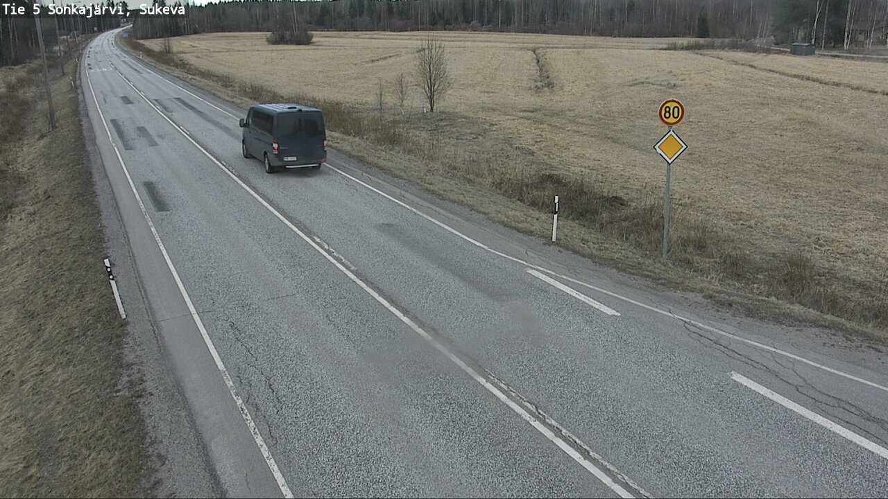 Weather Camera Image Väg 5 Sonkajärvi, Sukeva, Sonkajärvi, Pohjois-Savo