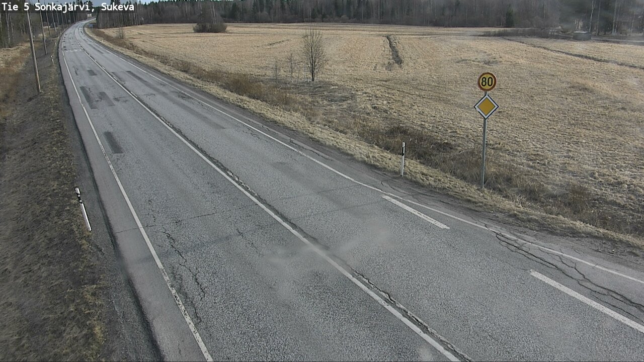 Weather Camera Image Väg 5 Sonkajärvi, Sukeva, Sonkajärvi, Pohjois-Savo