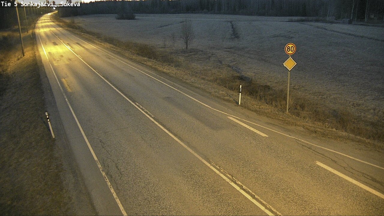 Weather Camera Image Väg 5 Sonkajärvi, Sukeva, Sonkajärvi, Pohjois-Savo