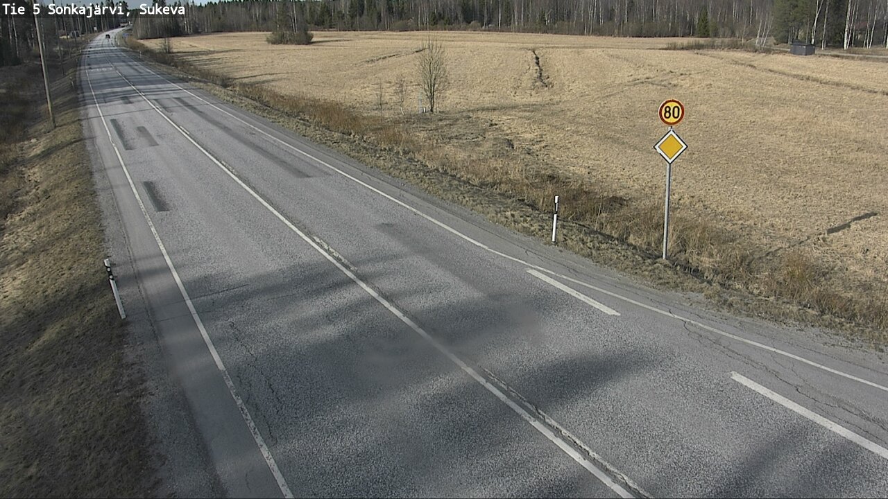 Weather Camera Image Väg 5 Sonkajärvi, Sukeva, Sonkajärvi, Pohjois-Savo