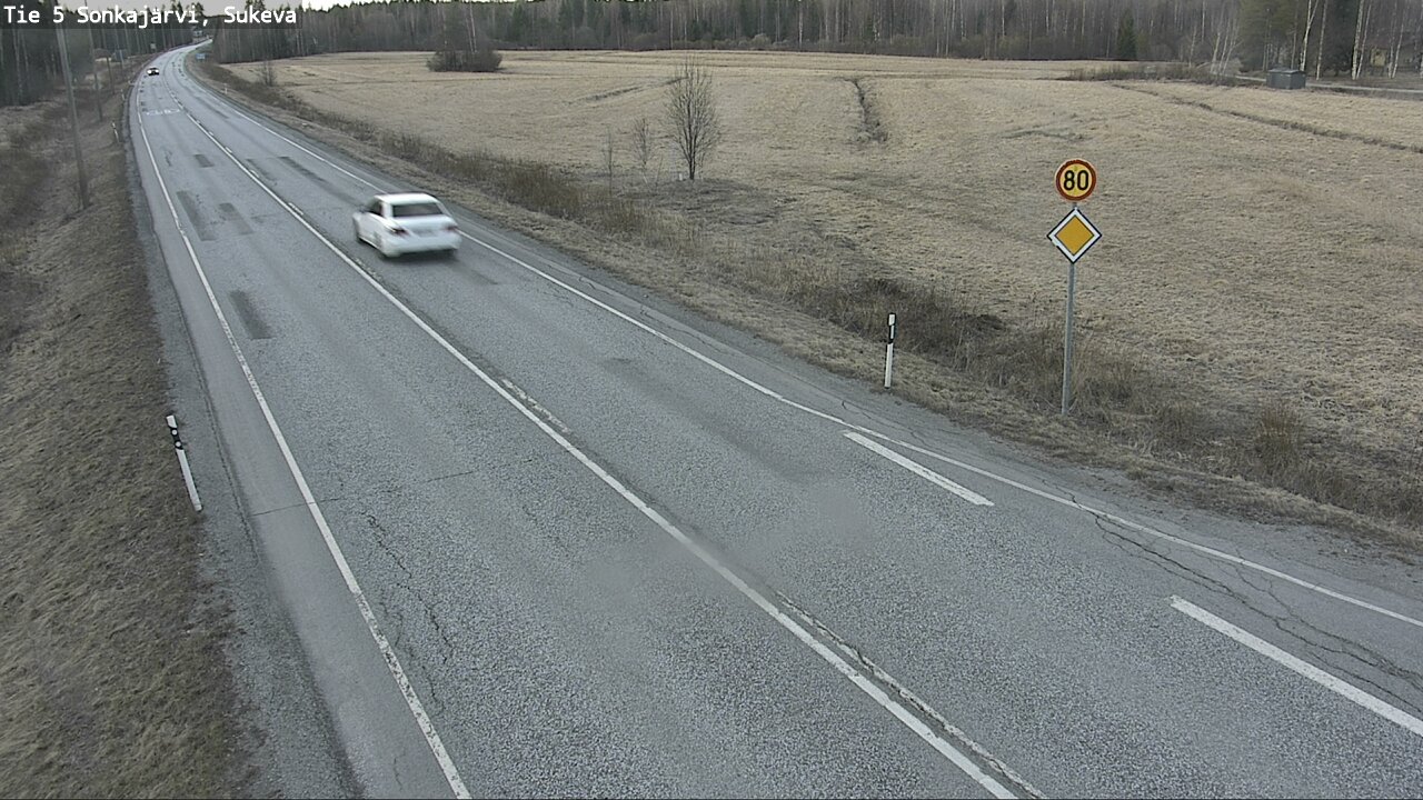 Weather Camera Image Väg 5 Sonkajärvi, Sukeva, Sonkajärvi, Pohjois-Savo