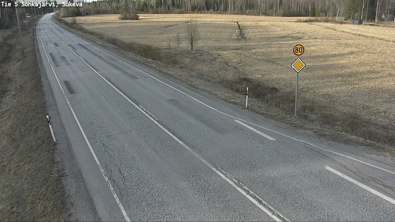 Weather Camera Image Väg 5 Sonkajärvi, Sukeva, Sonkajärvi, Pohjois-Savo